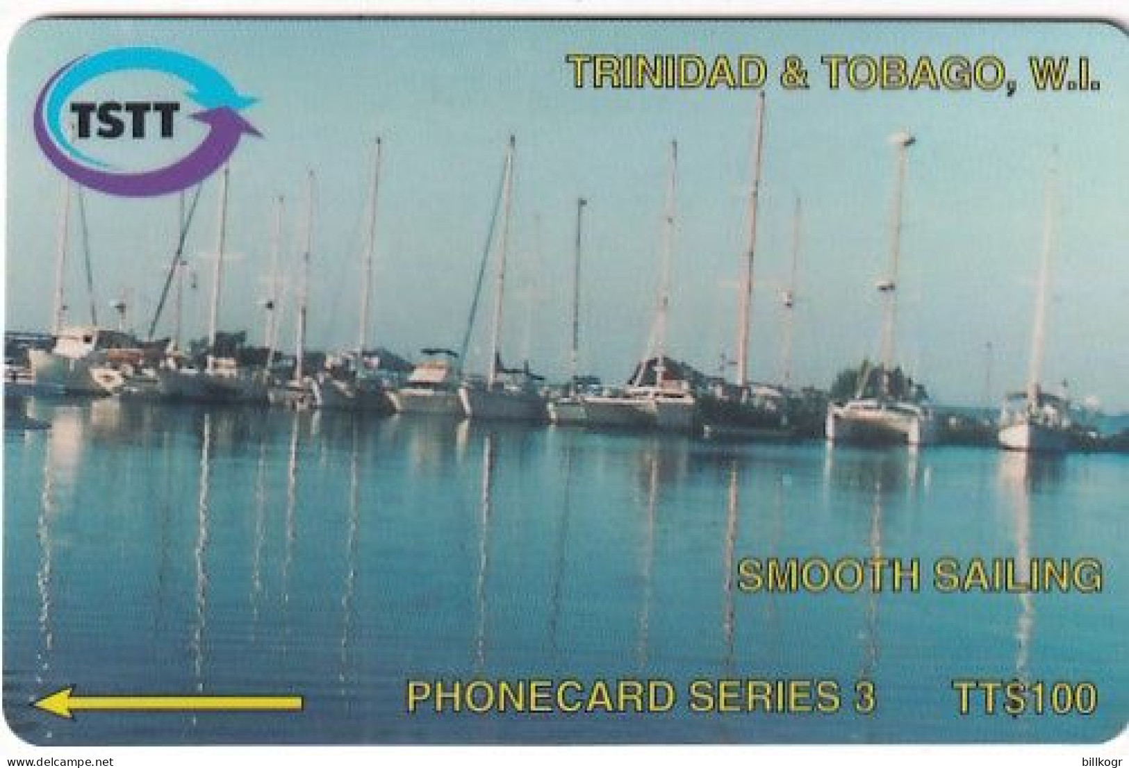 TRINIDAD & TOBAGO(GPT) - Smooth Sailing, CN : 135CTTA/B, Tirage %10000, Used - Trinité & Tobago
