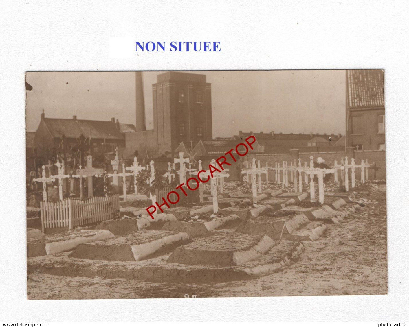 PHOTO NON SITUEE-CIMETIERE-Tombes-PHOTO Allemande-GUERRE 14-18-1 WK-PHOTO Meme Epaisseur Et Format Que CP- - Cementerios De Los Caídos De Guerra