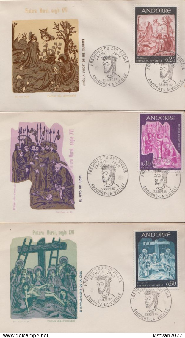 Andorra Set On FDC - Religion