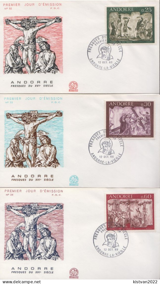 Andorra Set On FDC - Religión