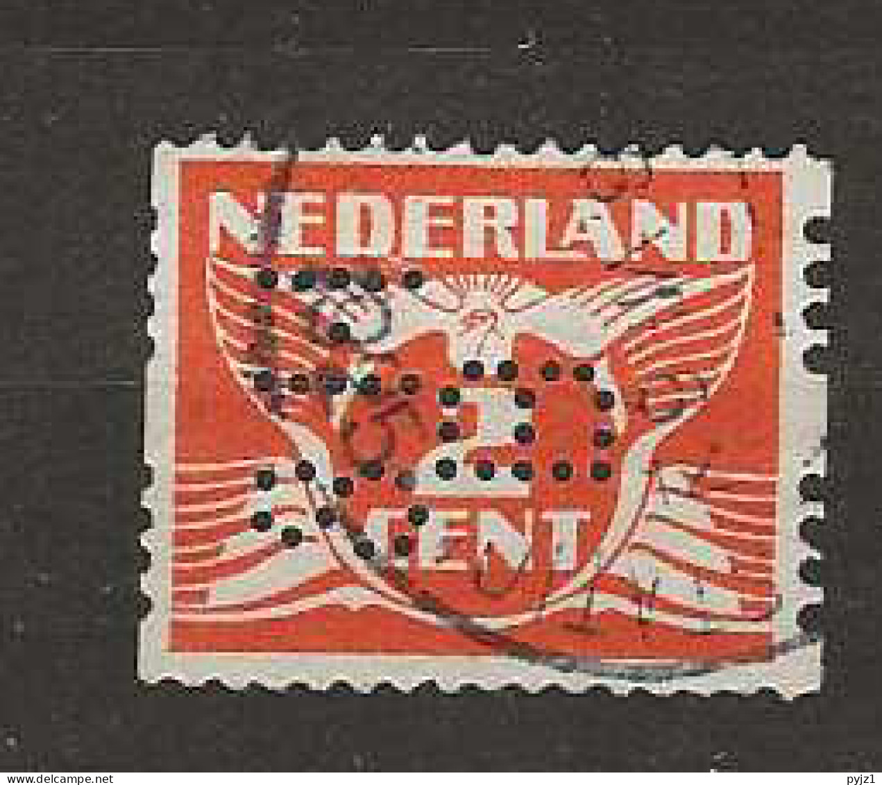 1925 USED Nederland NVPH R2 Zonder Watermerk Perfin - Usati