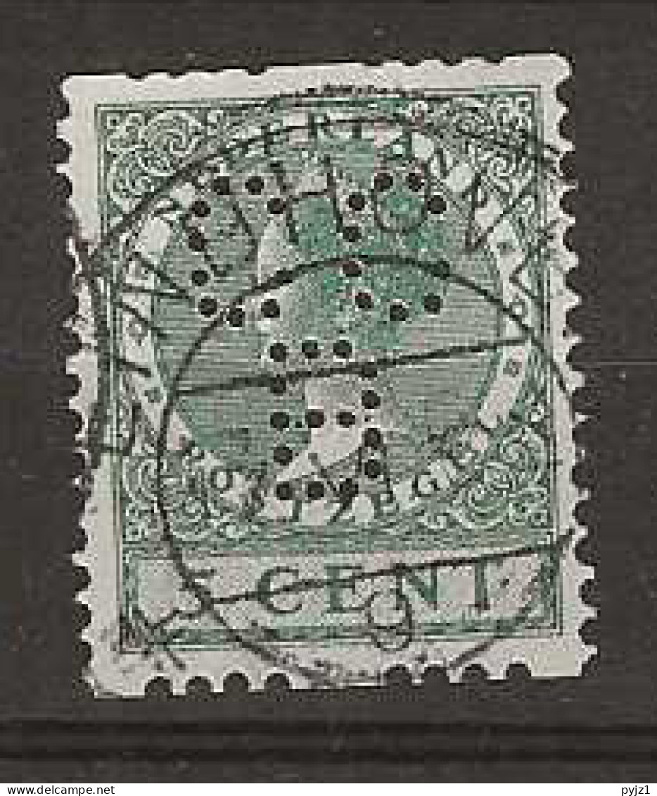 1925 USED Nederland NVPH R6 Zonder Watermerk Perfin - Gebruikt