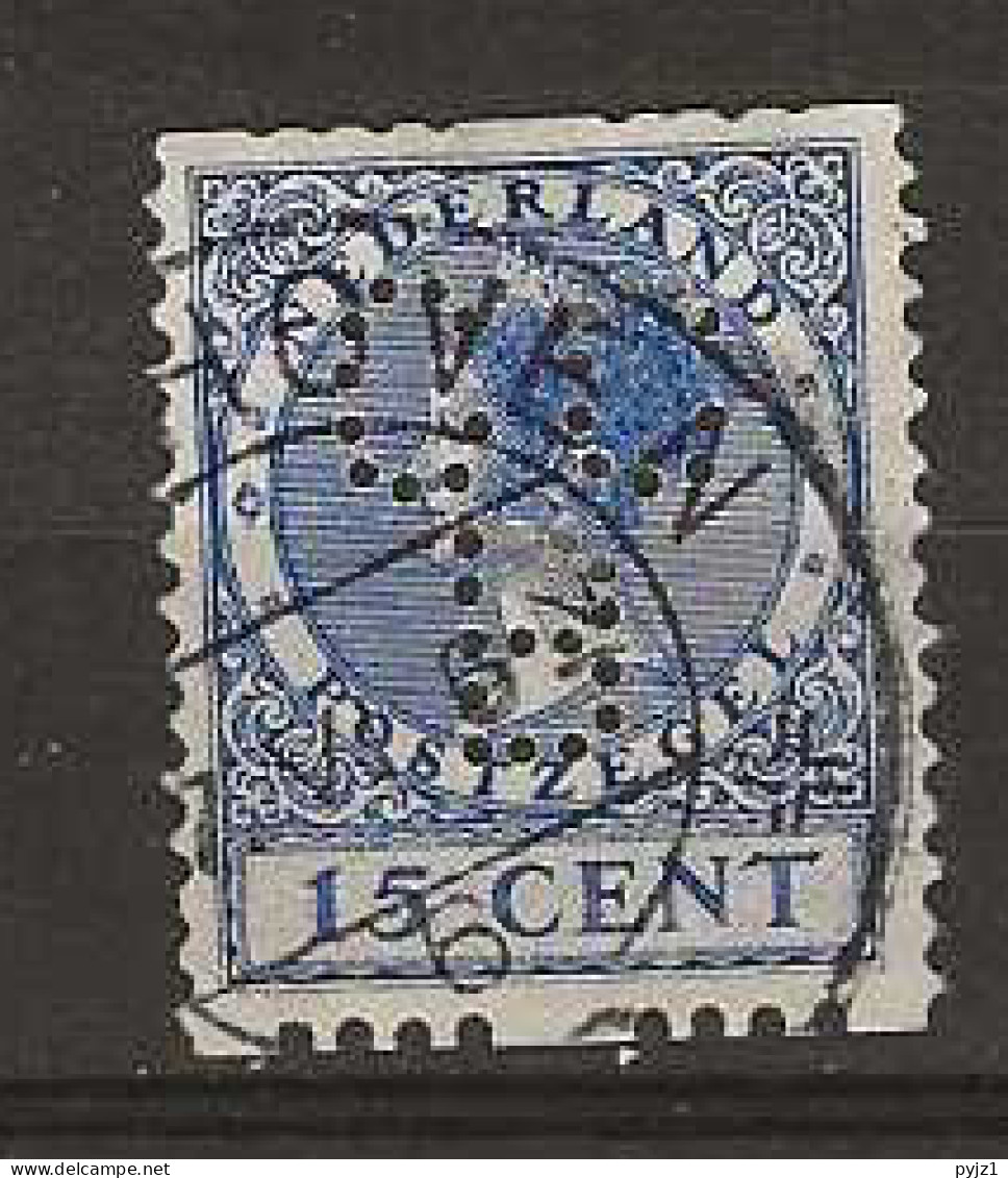 1925 USED Nederland NVPH R12 Zonder Watermerk Perfin - Used Stamps