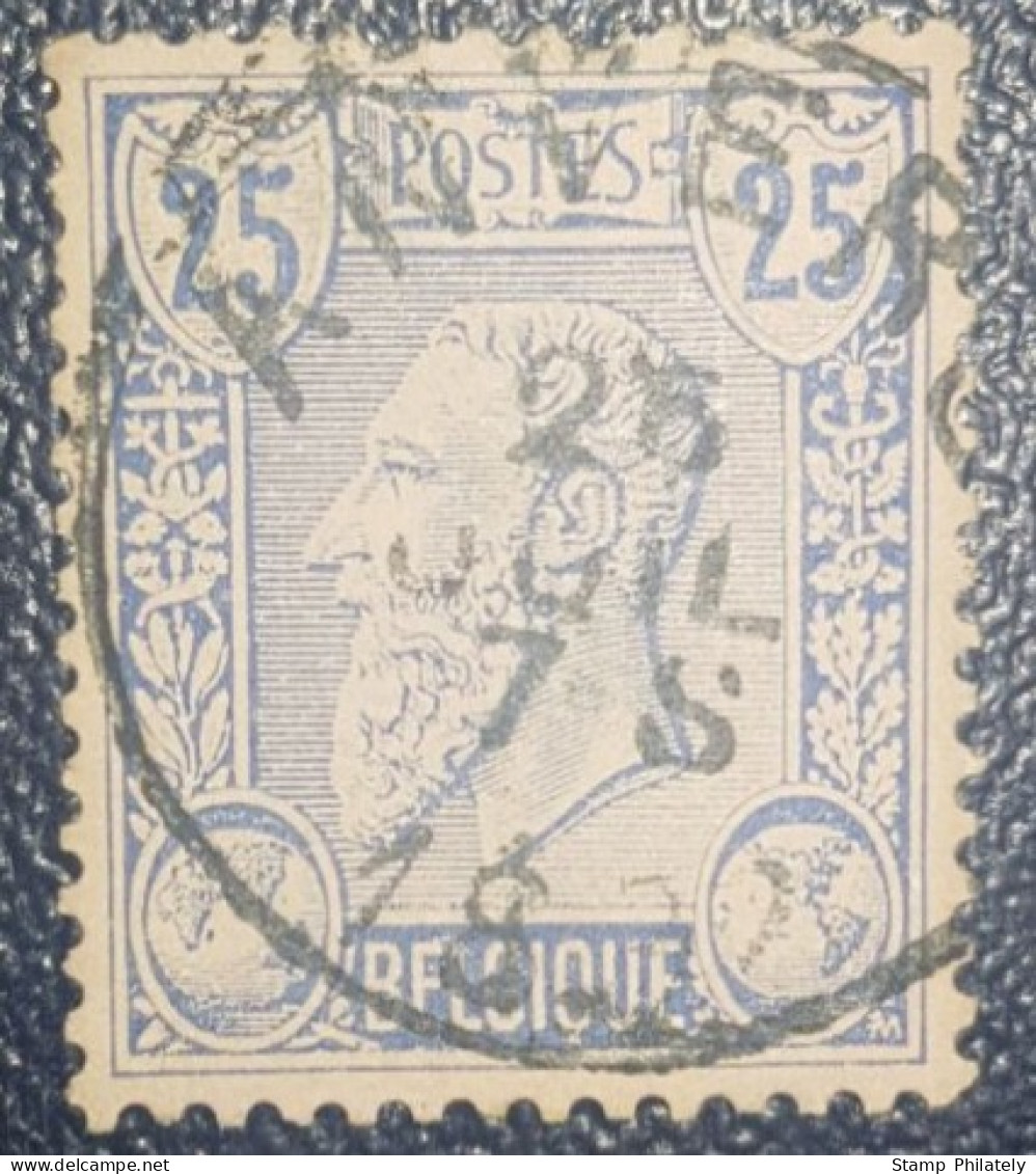 Belgium 25 C Used Postmark Stamp Classic 1884-1891 - Altri & Non Classificati