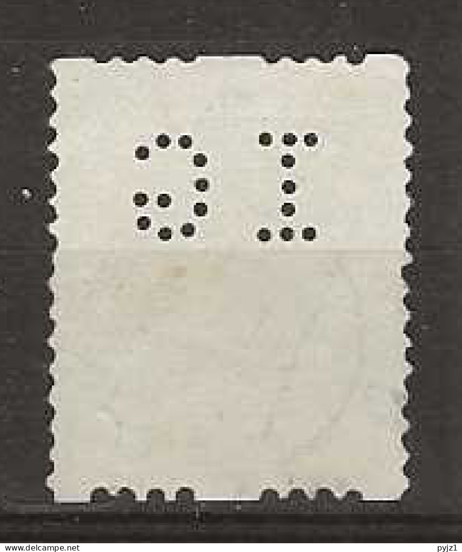1925 USED Nederland NVPH R17 Zonder Watermerk Perfin - Used Stamps