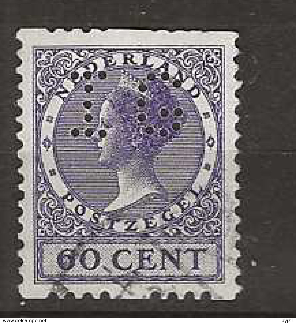 1925 USED Nederland NVPH R18 Zonder Watermerk Perfin - Oblitérés