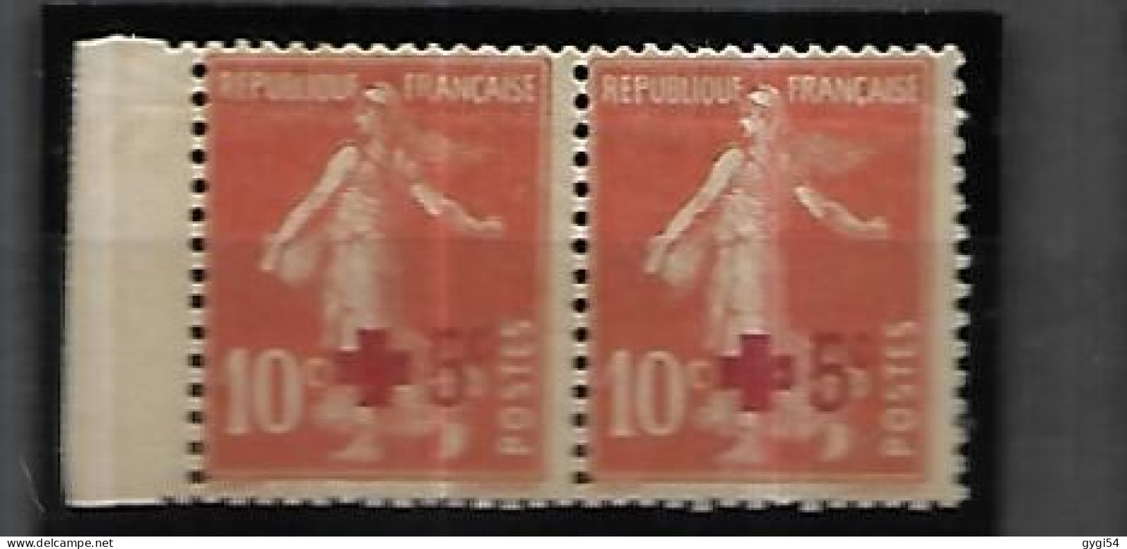 FRANCE 1914  Croix -Rouge  Cat Yt N° 146 B  Surcharges Déplacées ** MNH - Aviación