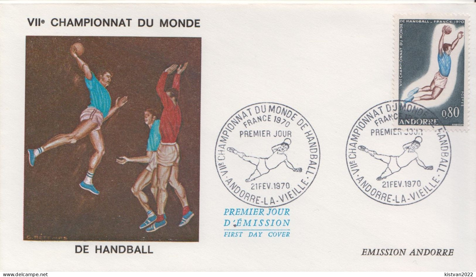 Andorra Stamp On FDC - Pallamano
