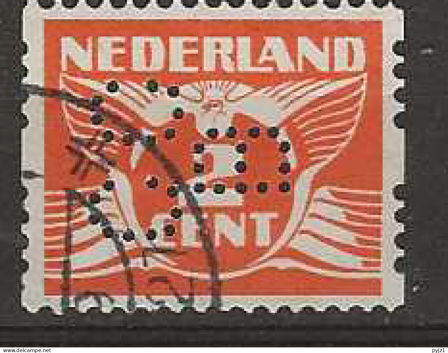 1926 USED Nederland NVPH R19 Met Watermerk Perfin - Gebruikt