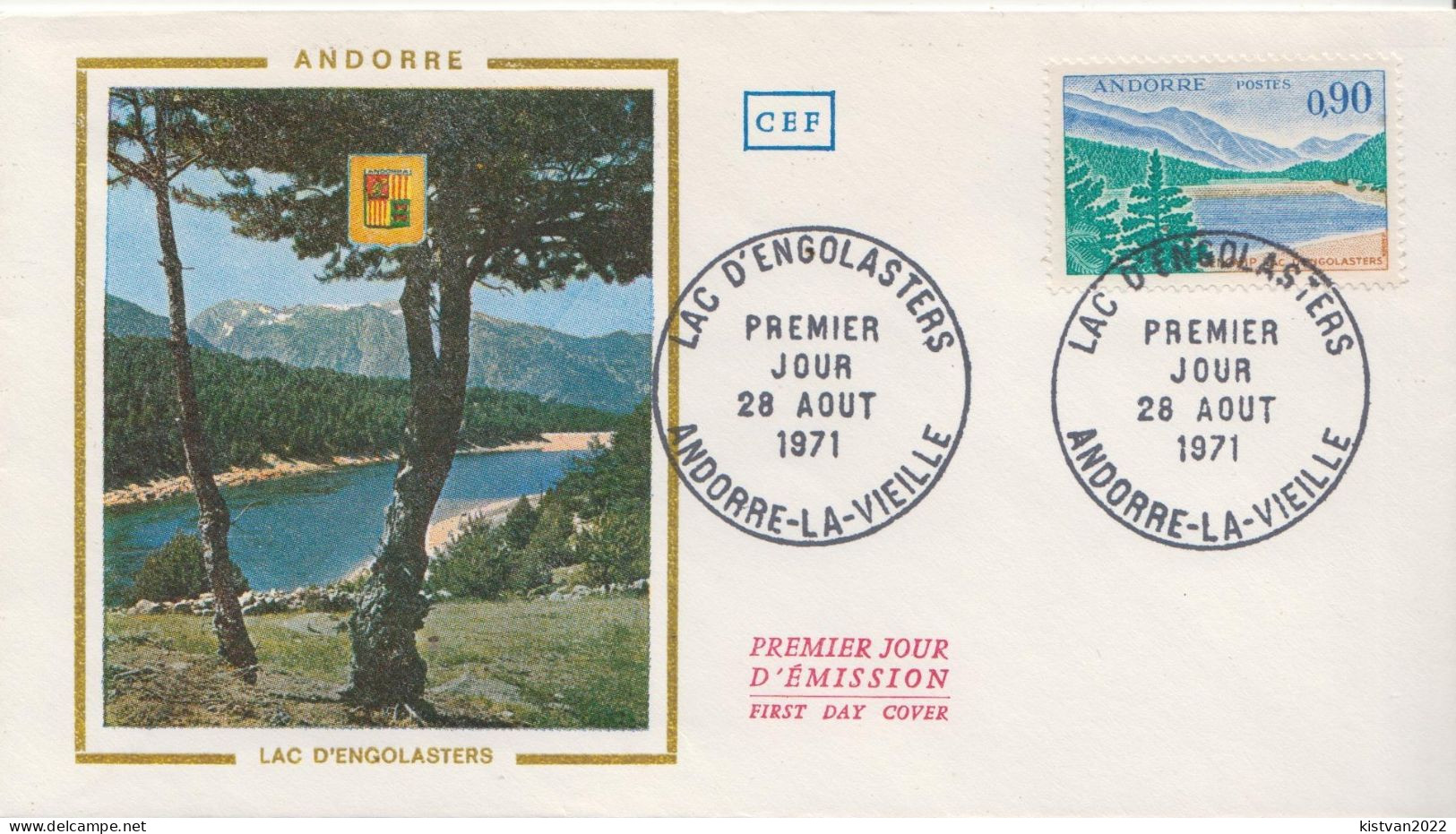 Andorra Stamp On Silk FDC - FDC