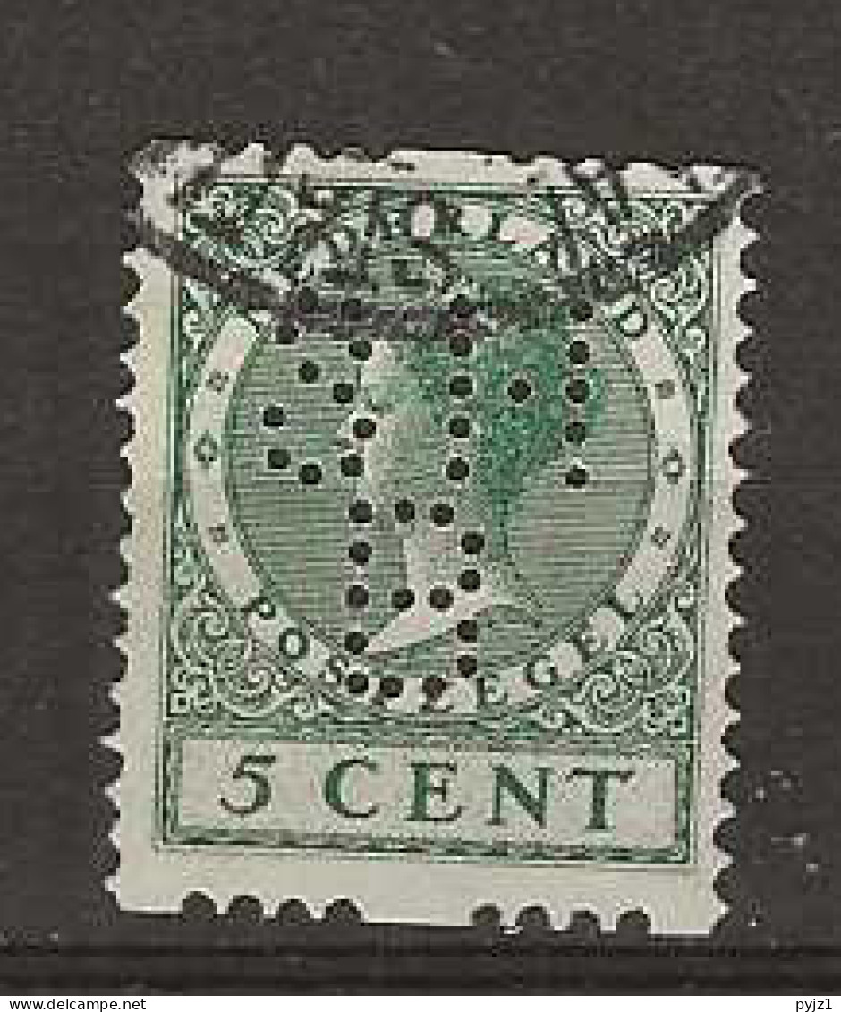 1926 USED Nederland NVPH R22 Met Watermerk Perfin - Used Stamps