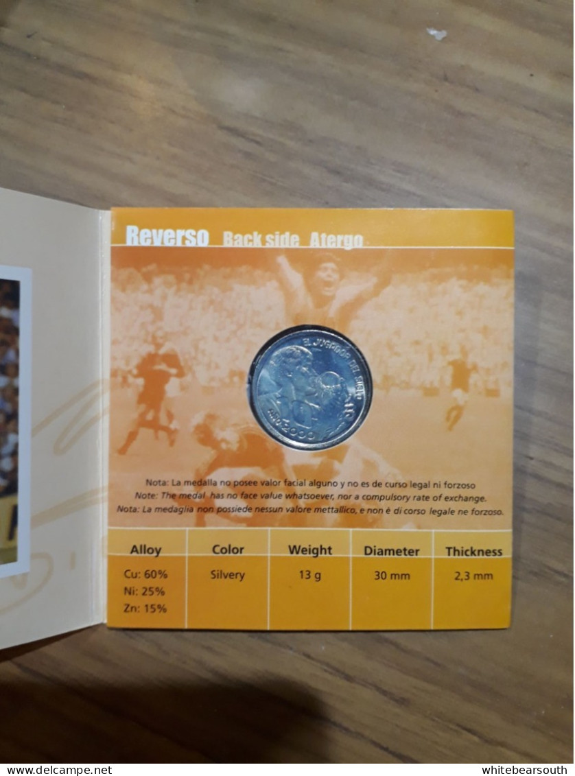 SET DIEGO MARADONA 40 ANIVERSARIO ALPACA COIN CONMEMORATIVE MONEDA - Sonstige – Amerika