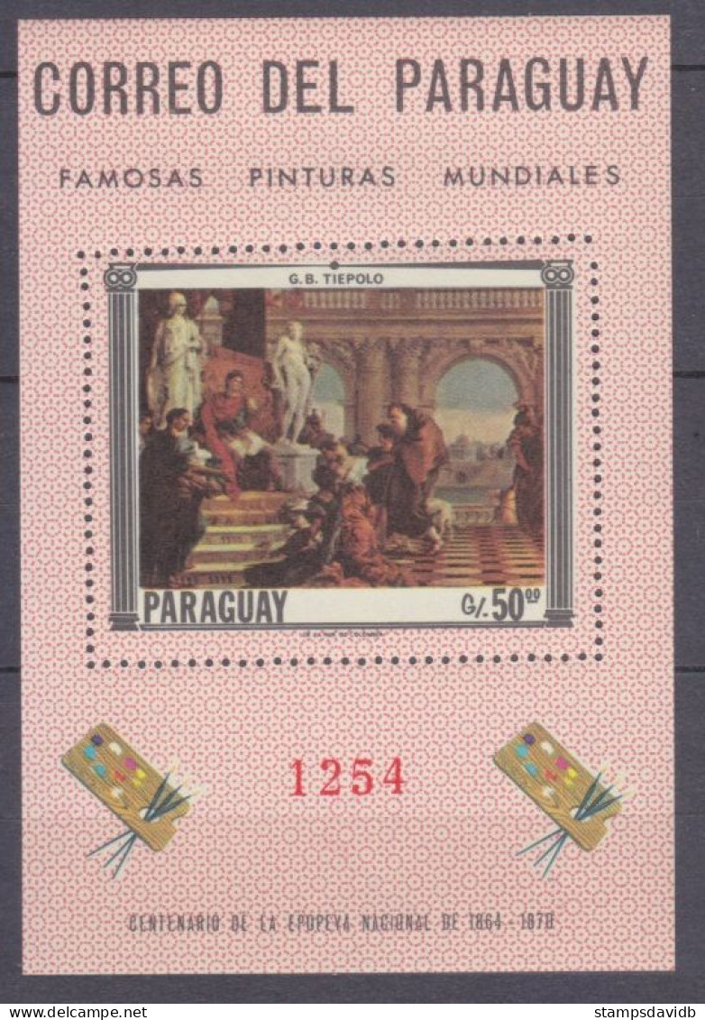 1967 Paraguay 1756/B103 Painting - G.B.Tiepolo 12,00 € - Impressionismus