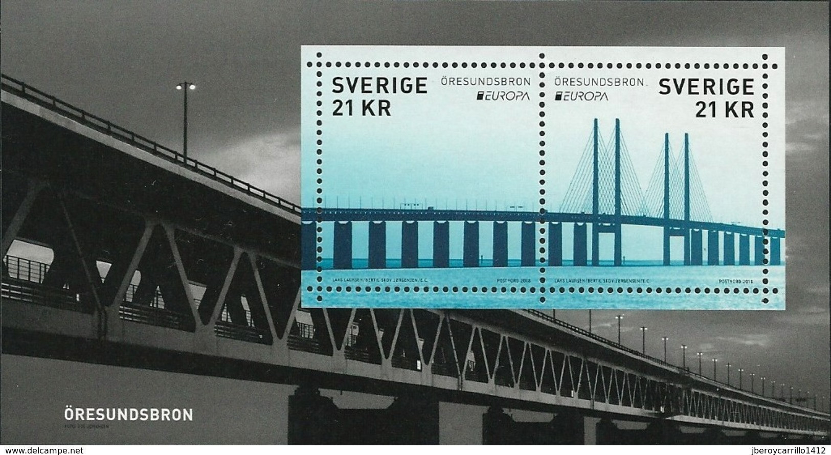 SUECIA/ SWEDEN/ SCHWEDEN/ SUÈDE - EUROPA 2018 - "PUENTES.- BRIDGES - BRÜCKEN - PONTS" -  FEUILLE BLOC - 2018