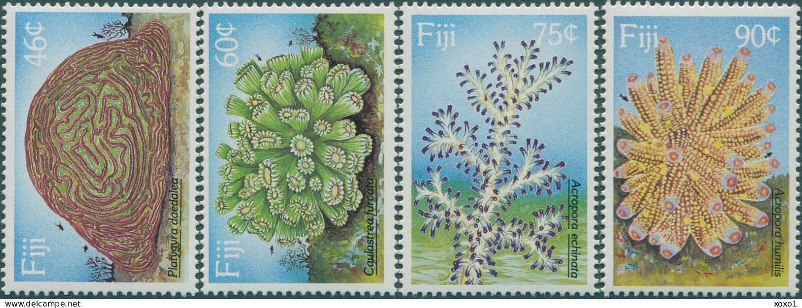 Fiji 1989 MiNr. 602 - 605 Fidschi-Inseln Marine Life, Corals 4v   MNH** 12.00 € - Fiji (1970-...)