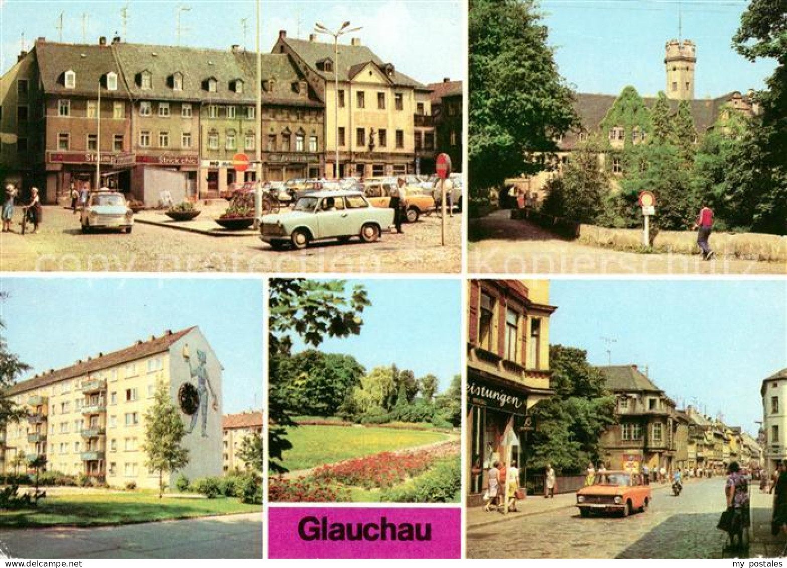 73041599 Glauchau Markt Schloss Forderglauchau Strasse Der Jugend Rosarium Dr Fr - Glauchau