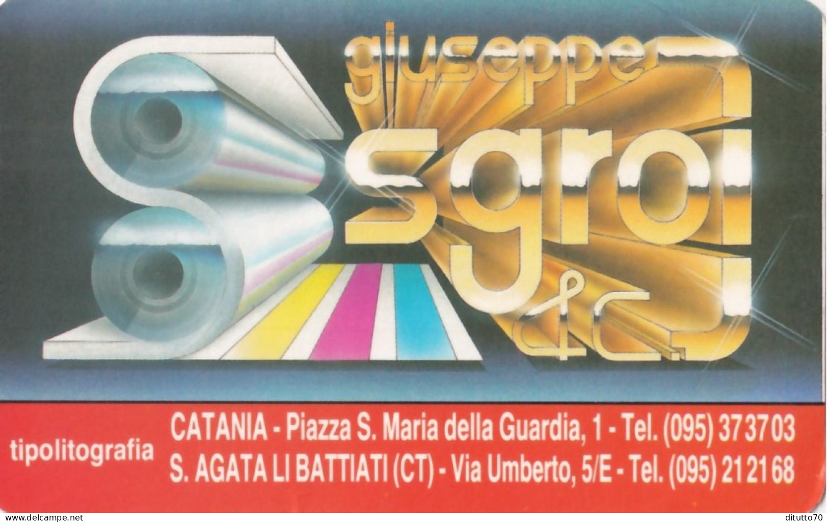 Calendarietto - Giuseppe Sgro E C. - Tipografia - S.agata Li Battiati - Catania - Anno 1989 - Small : 1981-90