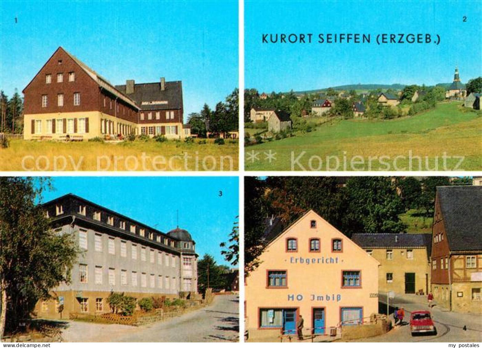 73040961 Seiffen Erzgebirge FDGB Erholungsheim Berghof Teilansicht Erzgebirgisch - Seiffen