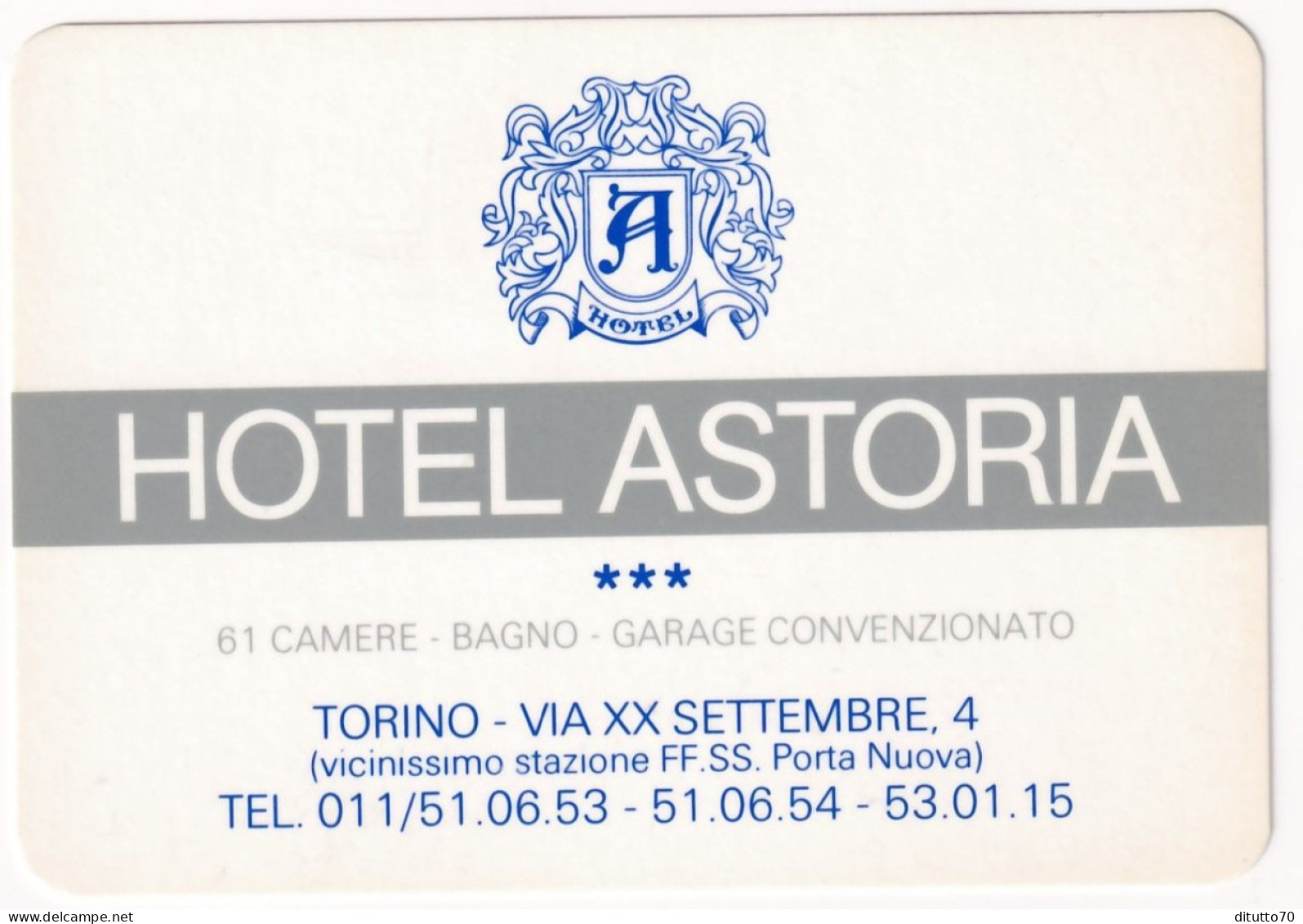 Calendarietto - Hotel Astori - Torino - Anno 1989 - Small : 1981-90