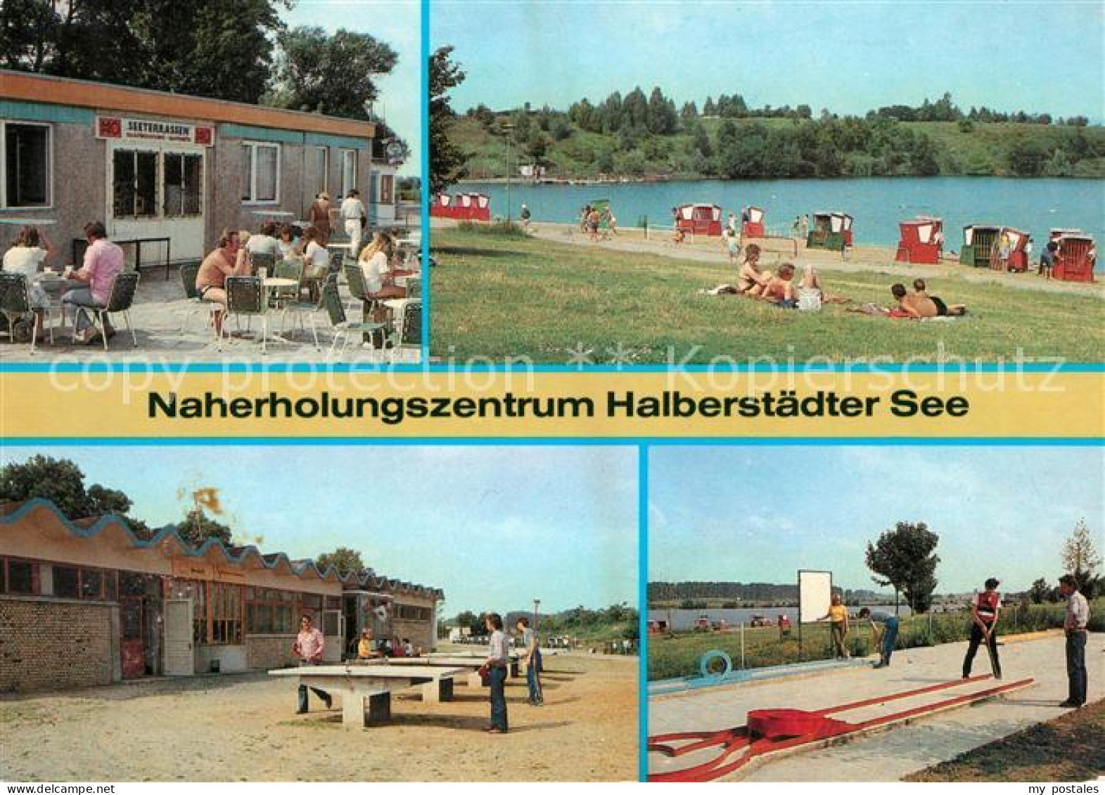 73040829 Halberstadt Naherholungszentrum Halberstaedter See Badestrand Tischtenn - Halberstadt