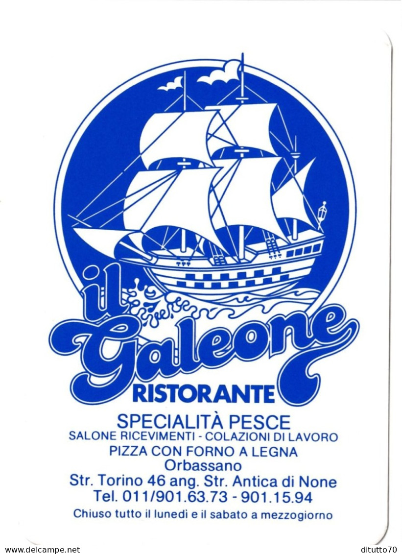 Calendarietto - Il Galeone - Ristorante - Orbassano - Anno 1989 - Small : 1981-90