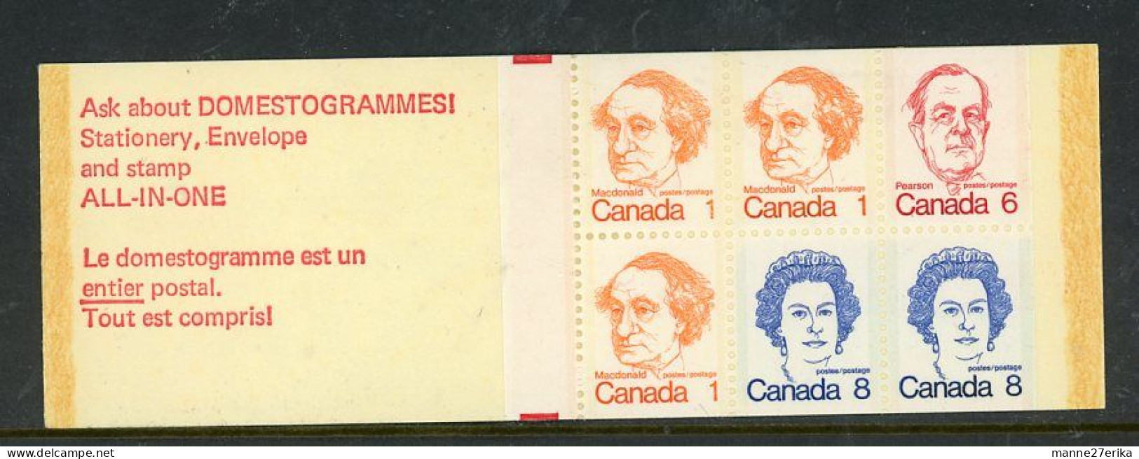 Canada MNH 1972-76 Caricature Issue Booklet - Neufs