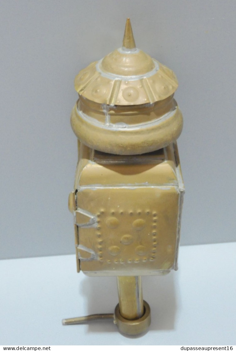 -ANCIENNE LAMPE LANTERNE à BOUGIE  laiton ARTISANALE AFRIQUE du NORD déco XXe    E