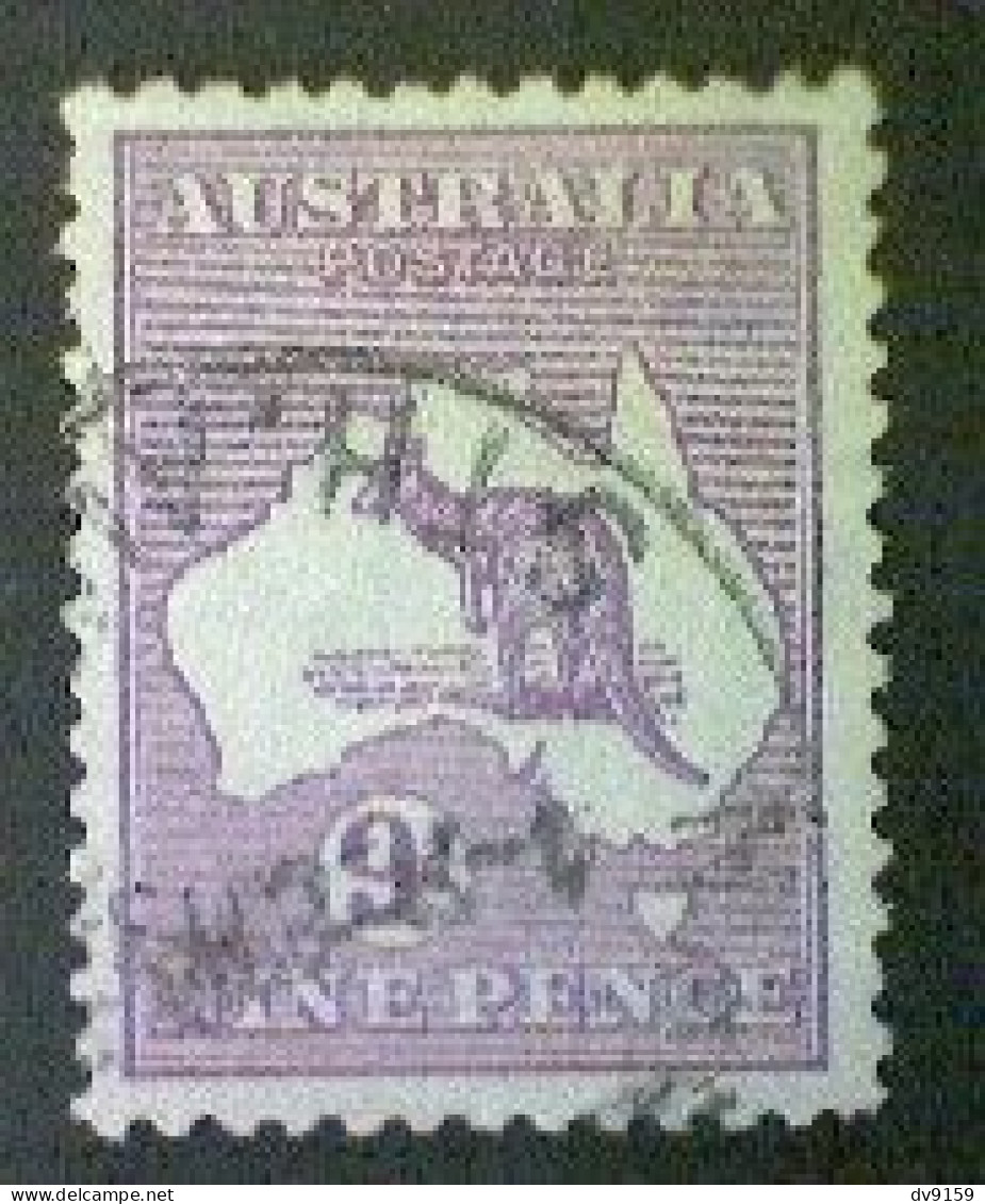 Australia, Scott #97, Used (o), 1929, Kangaroo And Map, 9 Pence, Violet - Gebraucht