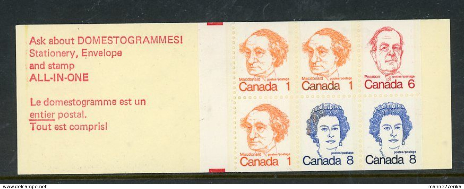 Canada MNH 1972-76 Caricature Issue Booklet - Neufs