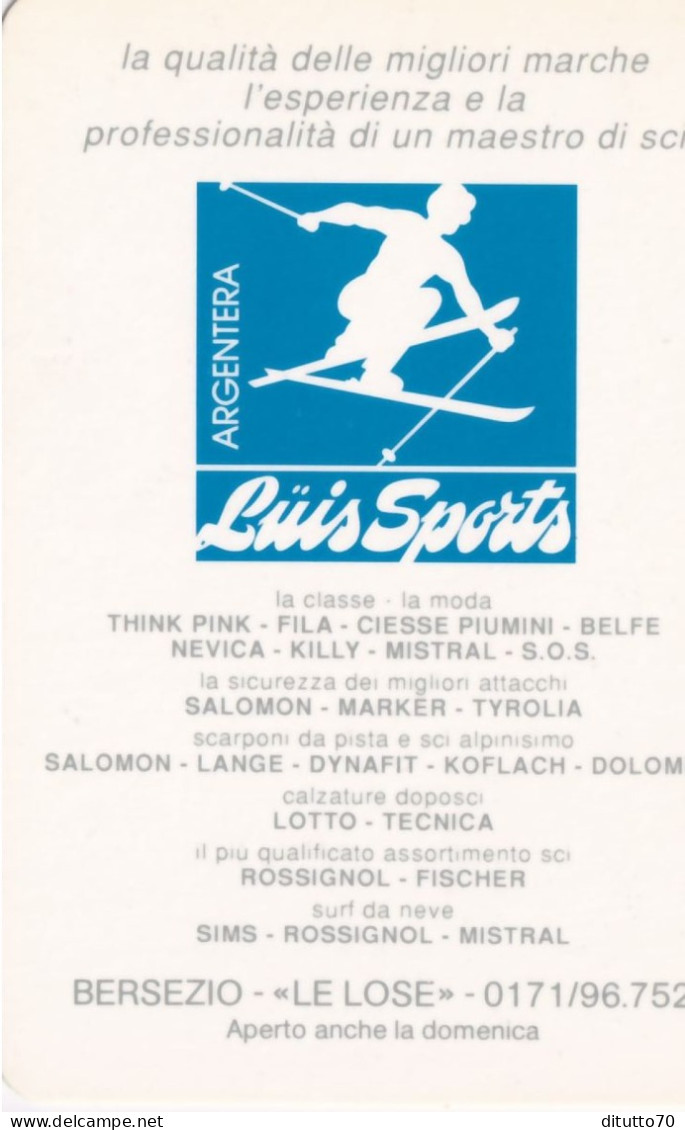 Calendarietto - Luissport - Bersezio - Anno 1989 - Small : 1981-90