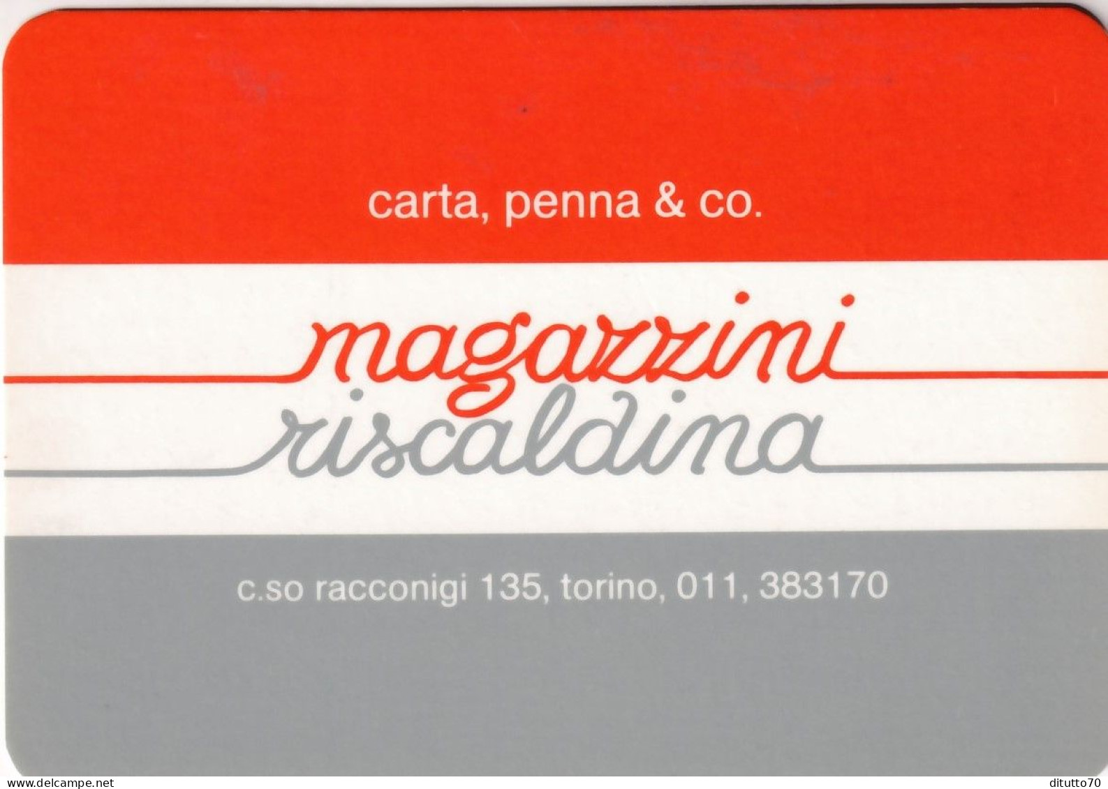 Calendarietto - Magazzini - Riscoldina - Torino - Anno 1989 - Small : 1981-90