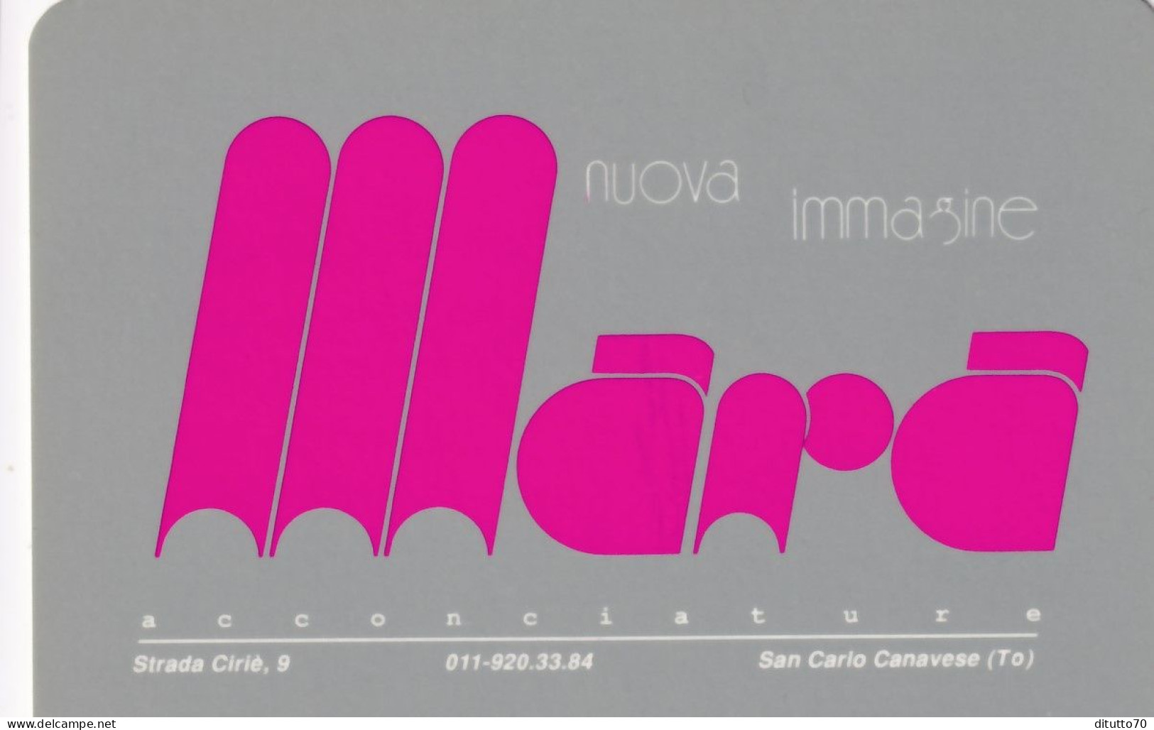 Calendarietto - Mara - Nuova Immagine - Acconciature - San Carlo Canavese - Anno 1989 - Petit Format : 1981-90