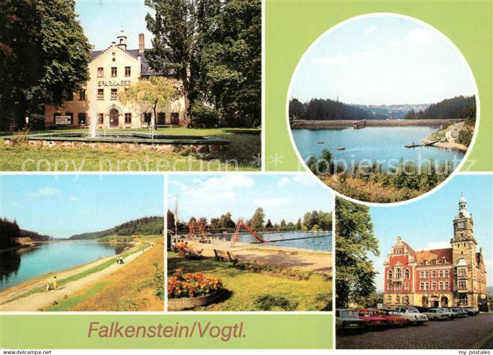 73039904 Falkenstein Vogtland Schloss Talsperre Sperrmauer Freibad Rathaus Falke - Falkenstein (Vogtland)