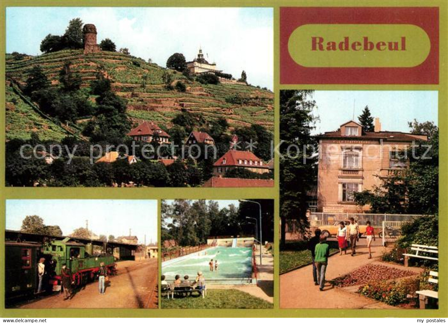 73039875 Radebeul Spitzhaus Und Turm Der Jugend Traditionsbahn Bilzbad Indianer  - Radebeul