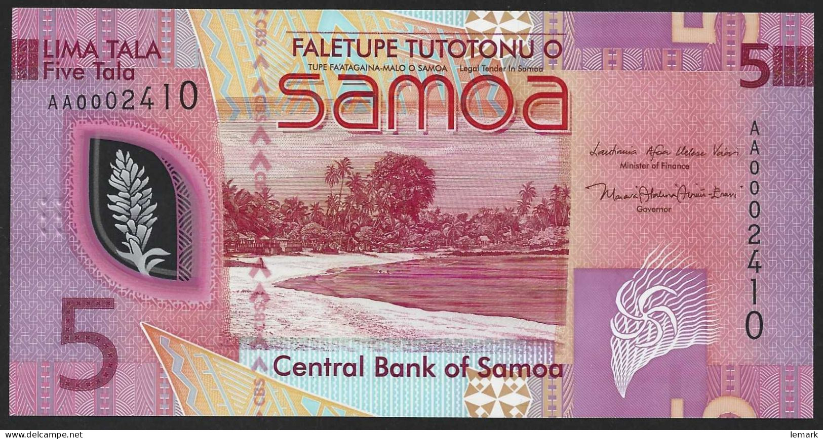 Samoa 5 Tala 2023 P47  UNC - Samoa