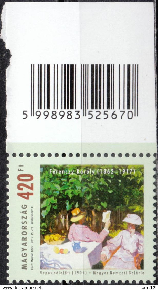 2012, Hungary, Károly Ferenczy, Art, Paintings, 1 Stamps, MNH(**), HU 5542 - Nuovi