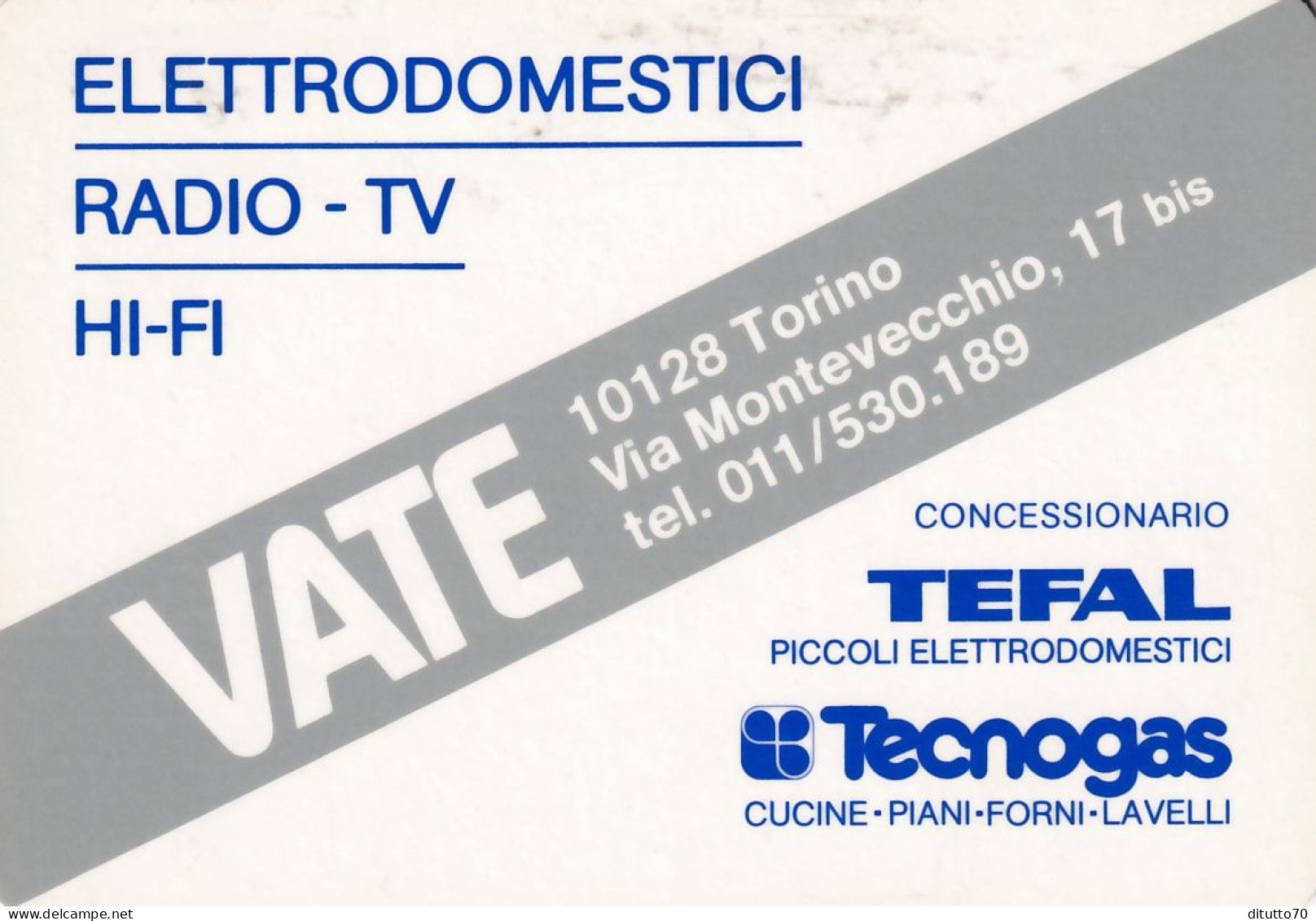 Calendarietto - Vate - Tefal - Tecnogas - Torino - Anno 1989 - Petit Format : 1981-90