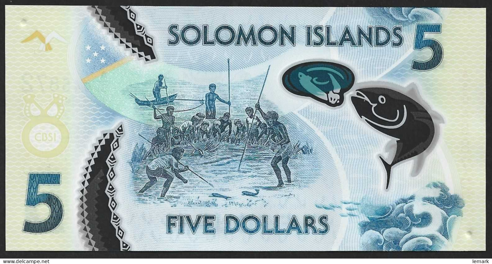 Solomon Islands 5 Dollar 2022 P38 (2) UNC - Solomon Islands