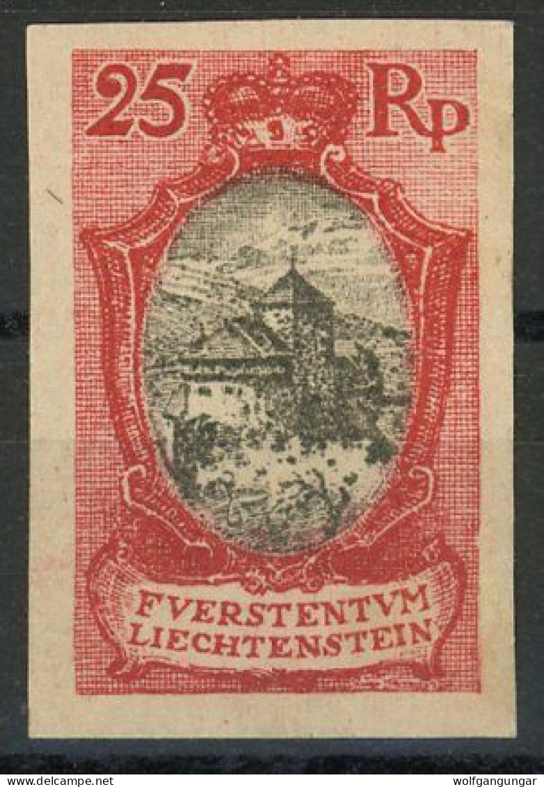 Liechtenstein 1921 Michel Nummer 54U Ohne Gummi - Gebraucht