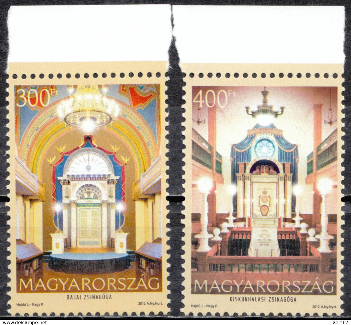 2012, Hungary, Synagouge, Religion, Building, 2 Stamps, MNH(**), HU 5583-84 - Nuovi