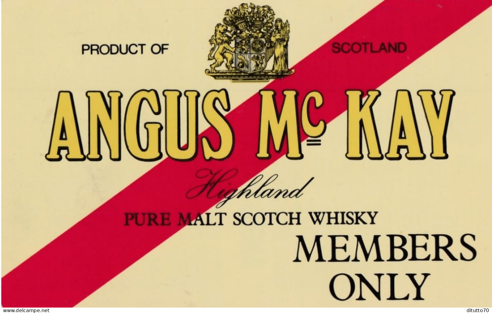Calendarietto - Angus Mc Kay - Pure Malt Scotch Whisky - Procuct Of Scotland - Anno 1989 - Petit Format : 1981-90