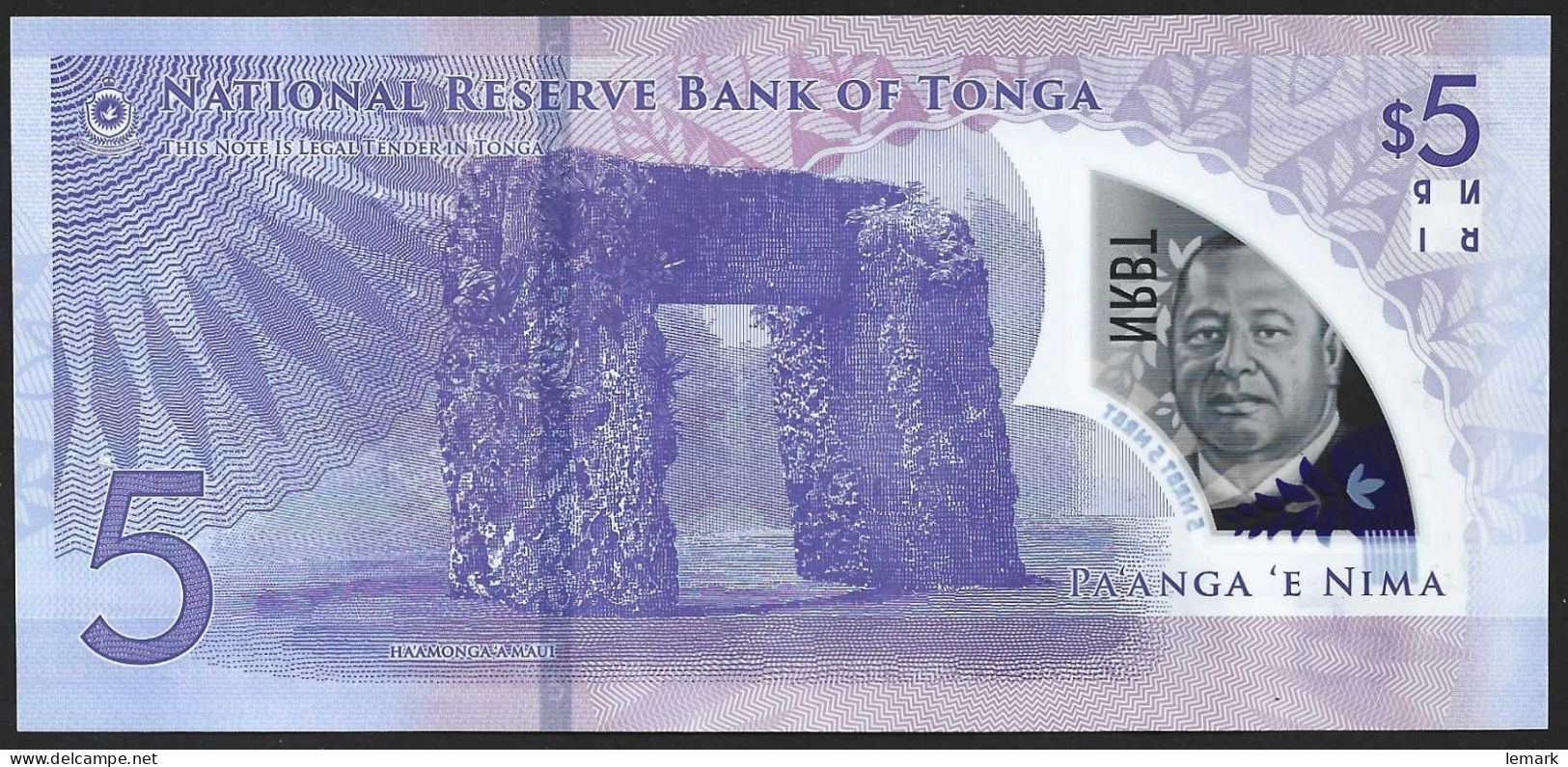 Tonga 5 Paanga 2023 P51 UNC - Tonga