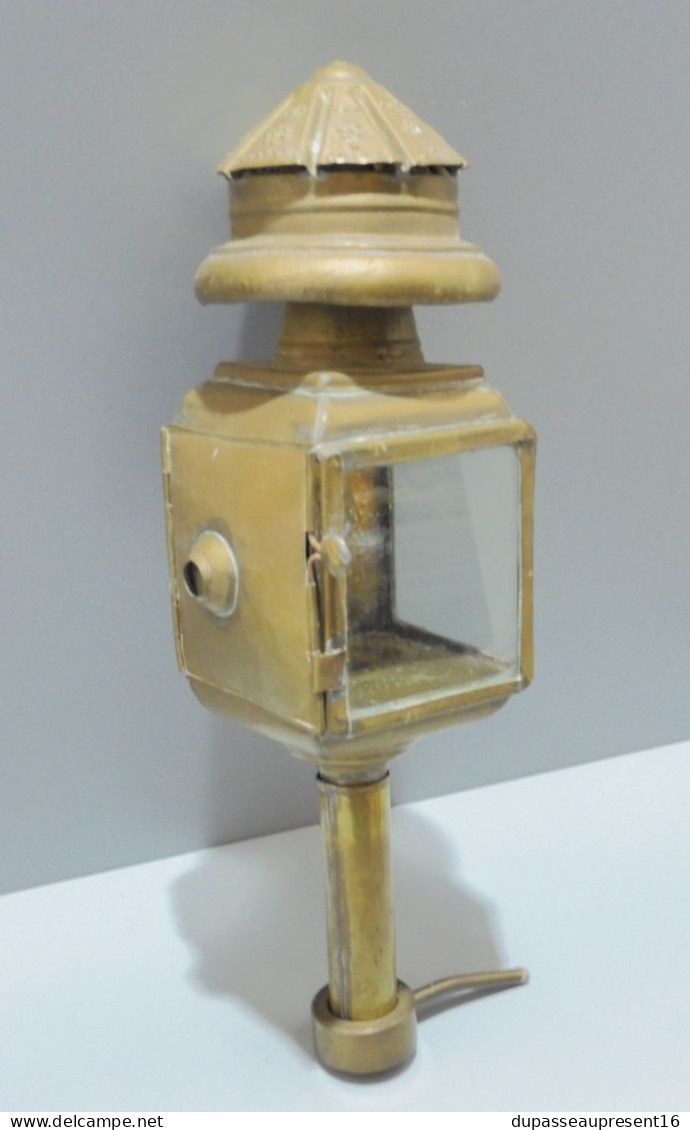 -ANCIENNE LAMPE LANTERNE à BOUGIE  Laiton ARTISANALE AFRIQUE Du NORD Déco XXe    E - Lámparas Y Arañas