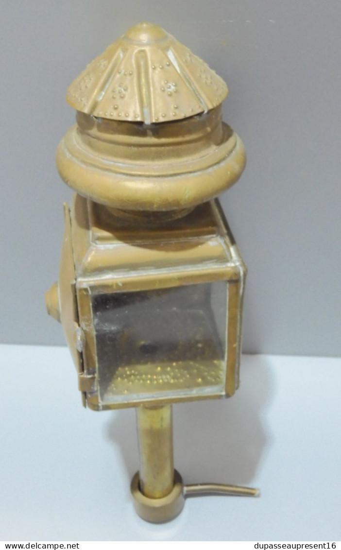 -ANCIENNE LAMPE LANTERNE à BOUGIE  Laiton ARTISANALE AFRIQUE Du NORD Déco XXe    E - Luminaires & Lustres