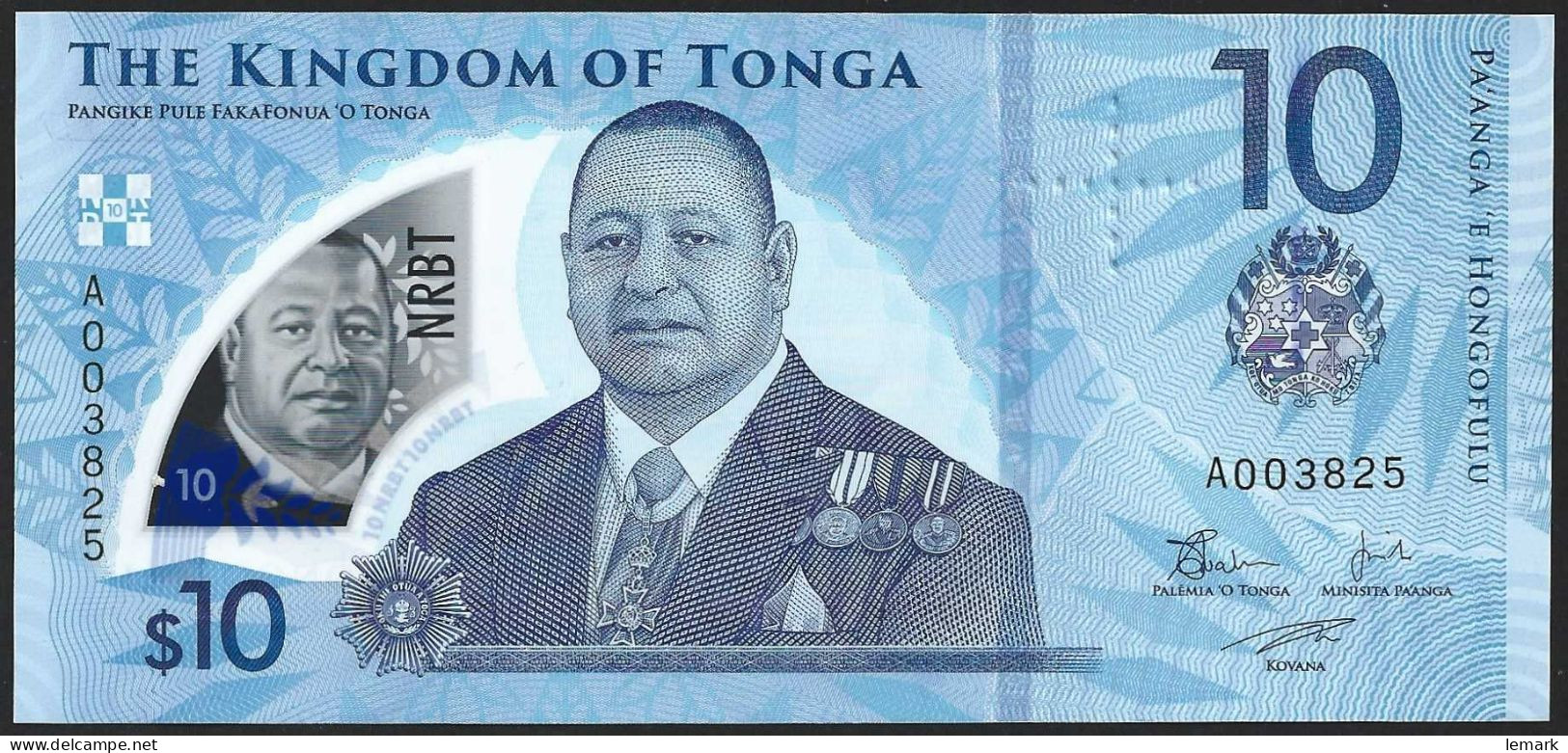 Tonga 10 Paanga 2023 P52 UNC - Tonga