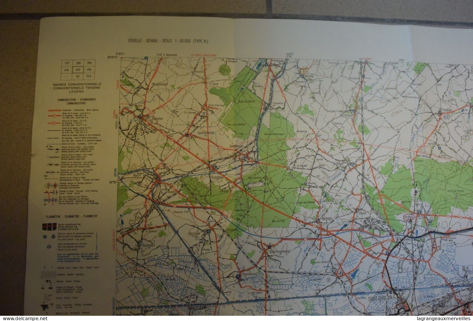 C69 Carte Belgique - Hainaut - Mons 45 - 1/50.000. - Topographische Karten