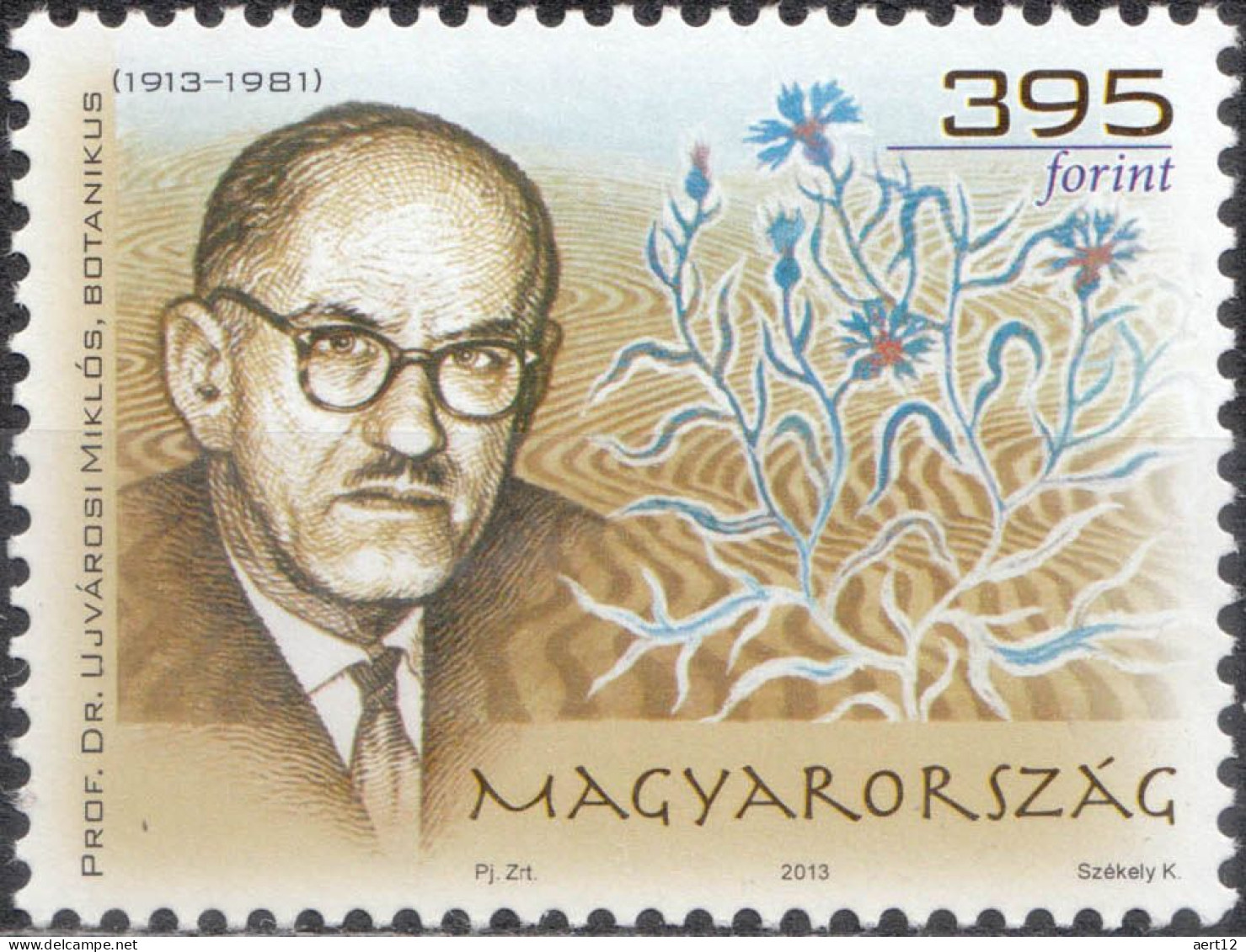 2013, Hungary, Ujvárosi Miklós, Botanists, Famous People, Men, Professors, 1 Stamps, MNH(**), HU 5598 - Ongebruikt