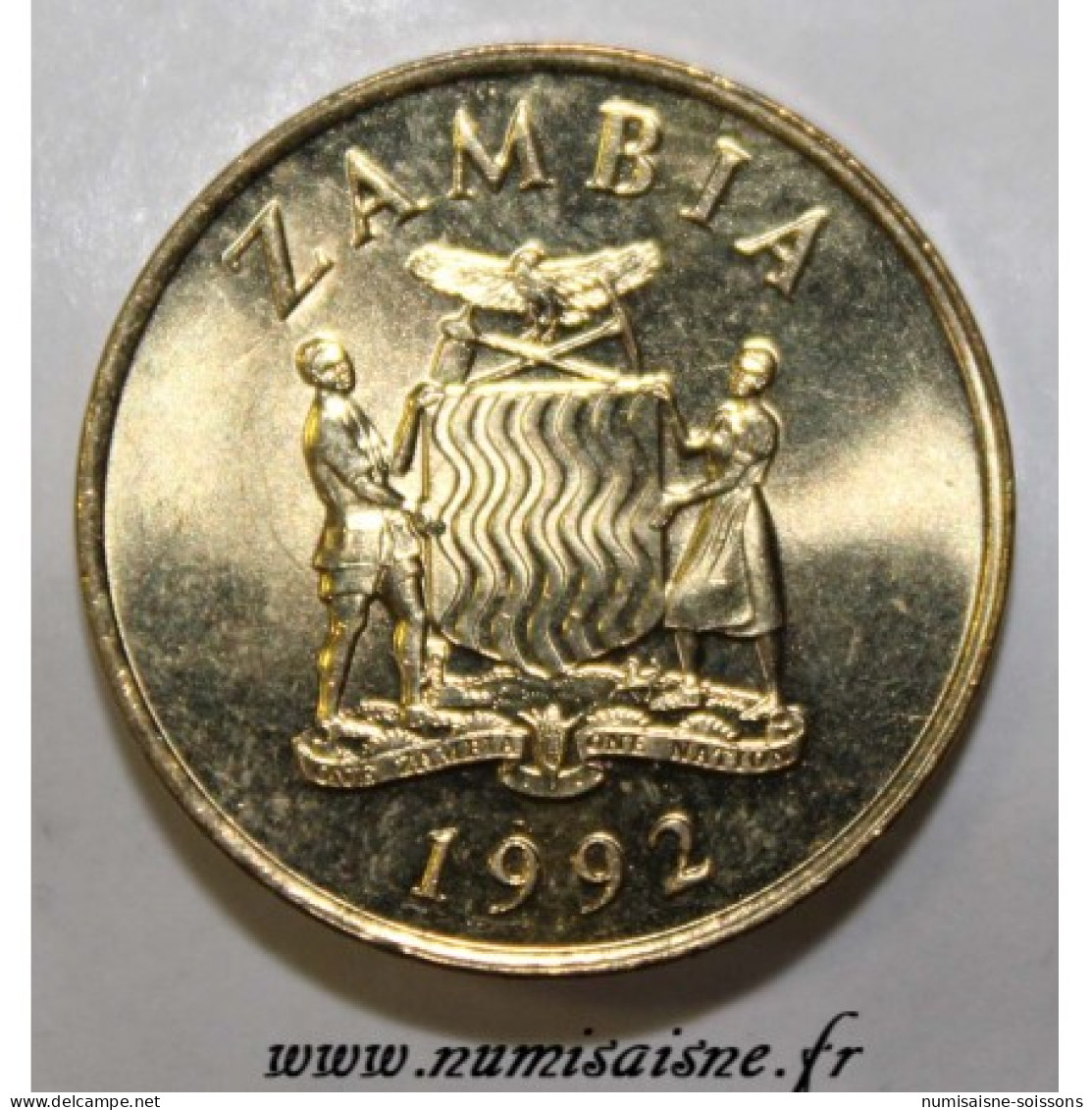 ZAMBIE - KM 38 - 1 KWACHA 1992 - Faucon Taita - SPL - Zambie