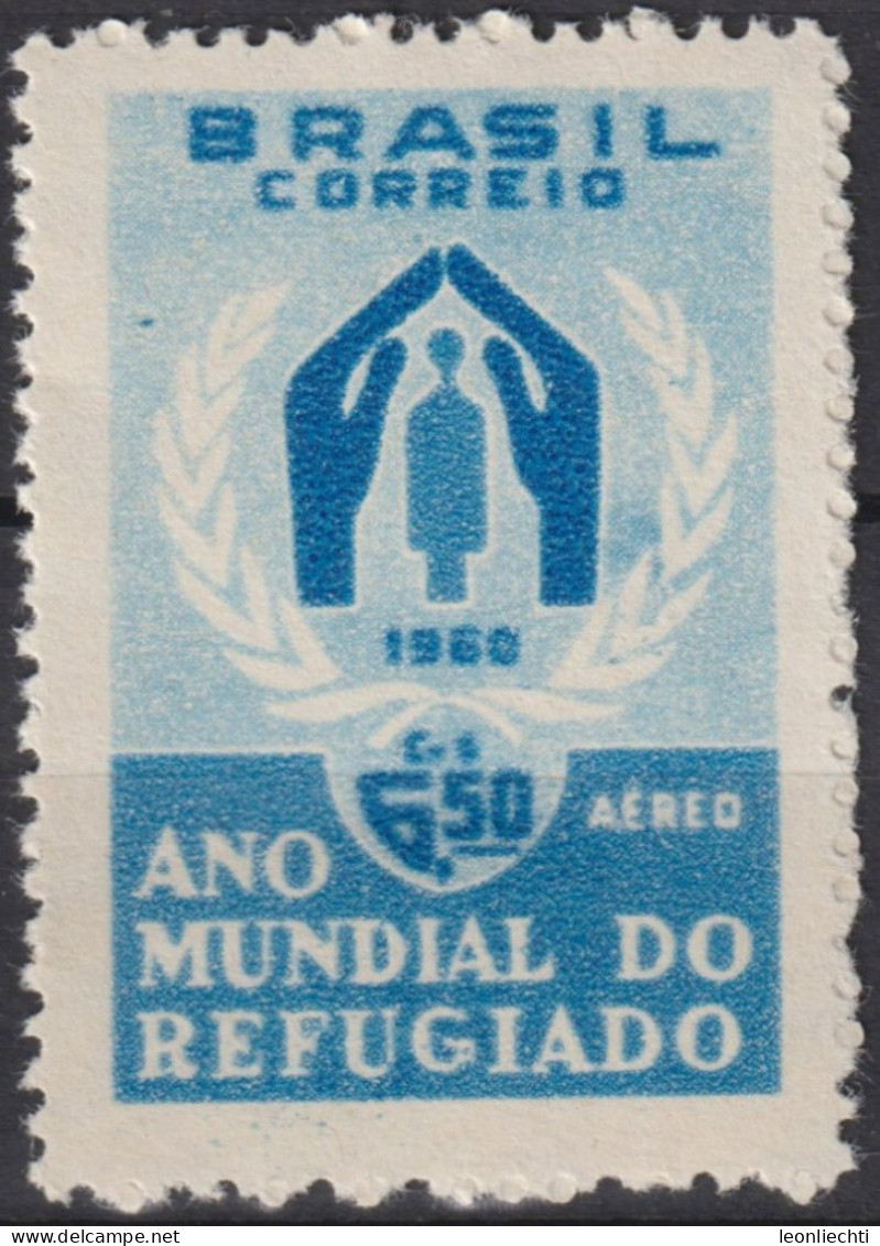 1960 Brasilien AEREO ** Mi:BR 977, Sn:BR C94, Yt:BR PA82, World Refugee Year - Ungebraucht