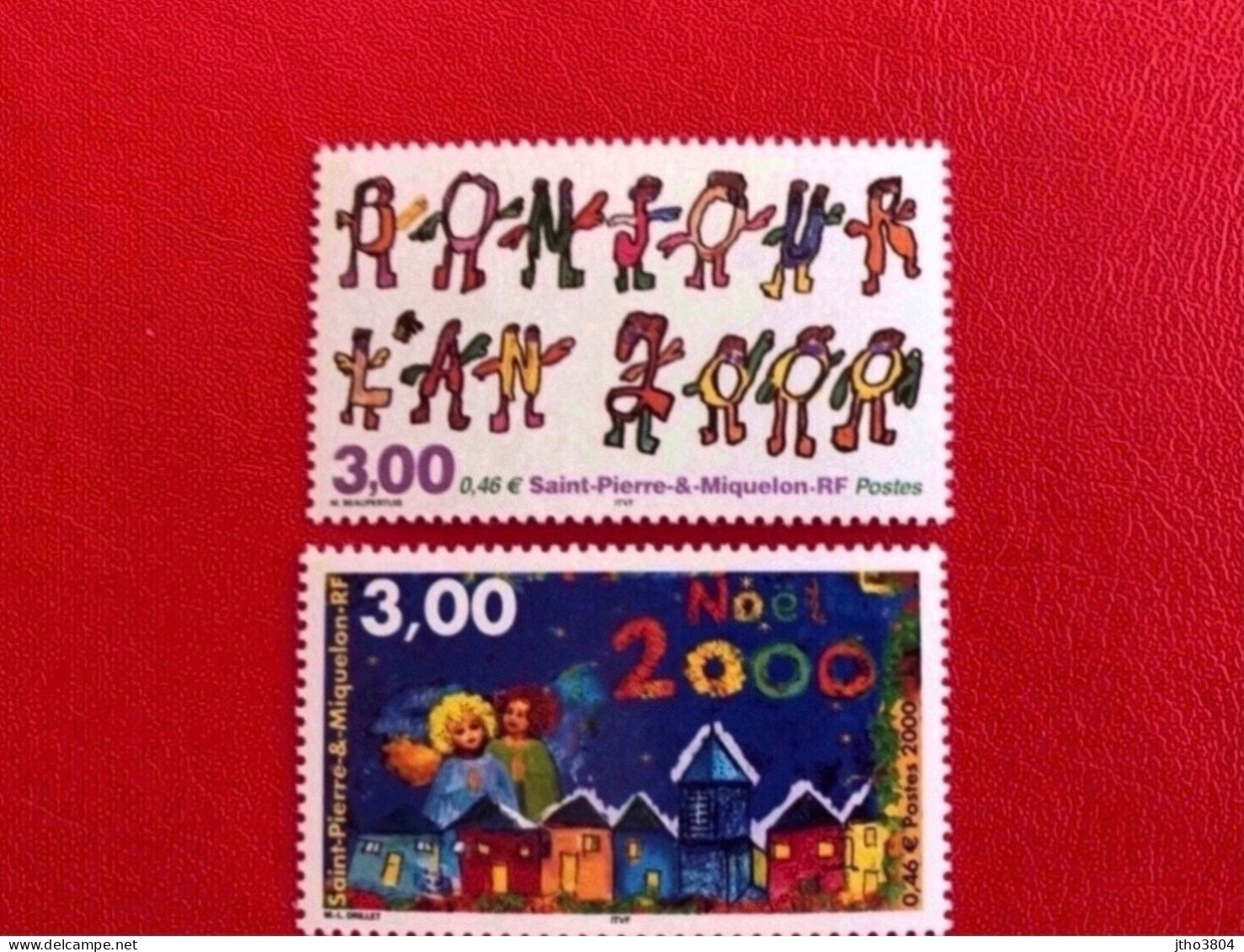 SAINT PIERRE ET MIQUELON SPM 2001  - 2 V Neuf MNH ** An 2000 YT 706 726 Faciale 0,92 € Cote 3,45 € - Unused Stamps